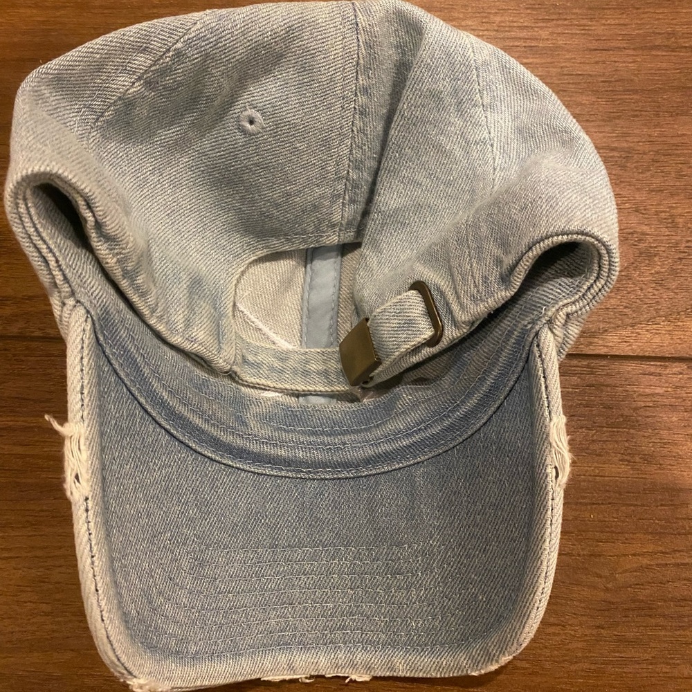Monat Custom Distressed Denim Hat - image 4